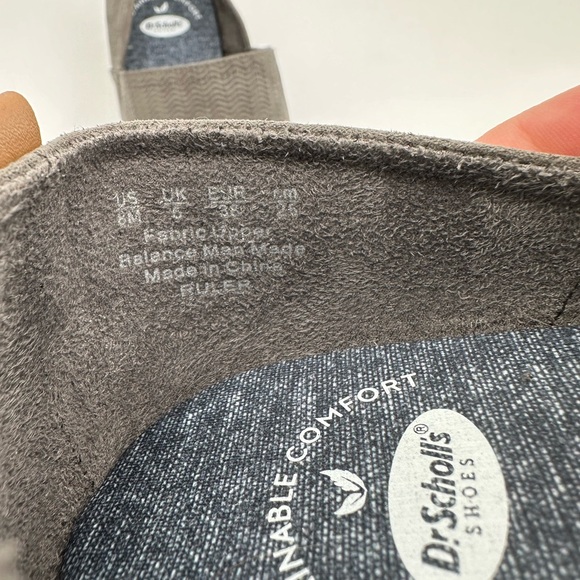 DR. SCHOLL’S Grey Ruler Slip On Shooties NWOT | Size 8 | Macys - Picture 12 of 14